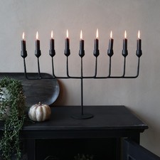 Chic Antique Franz. Kerzen Leuchter 9 armig Metall Brocante Kerzenständer Shabby