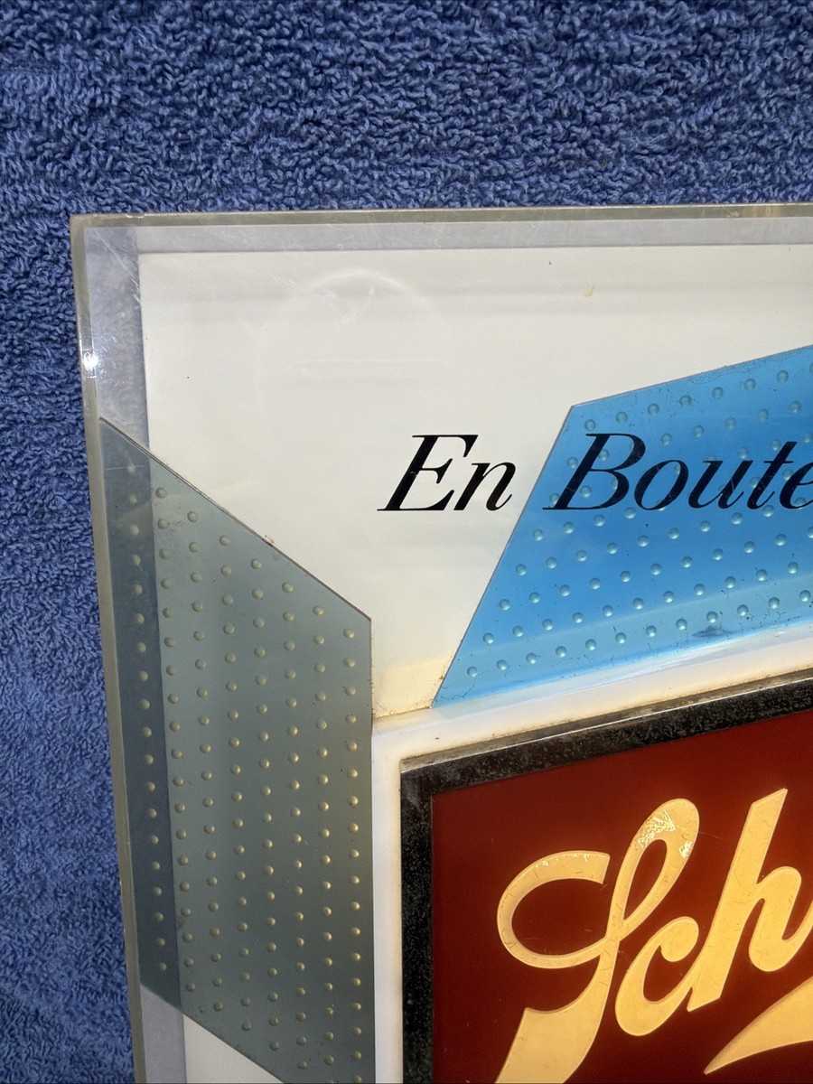 VINTAGE 1955 SCHLITZ BEER LIGHT UP SIGN IN FRENCH EN BOUTEILLES 11
