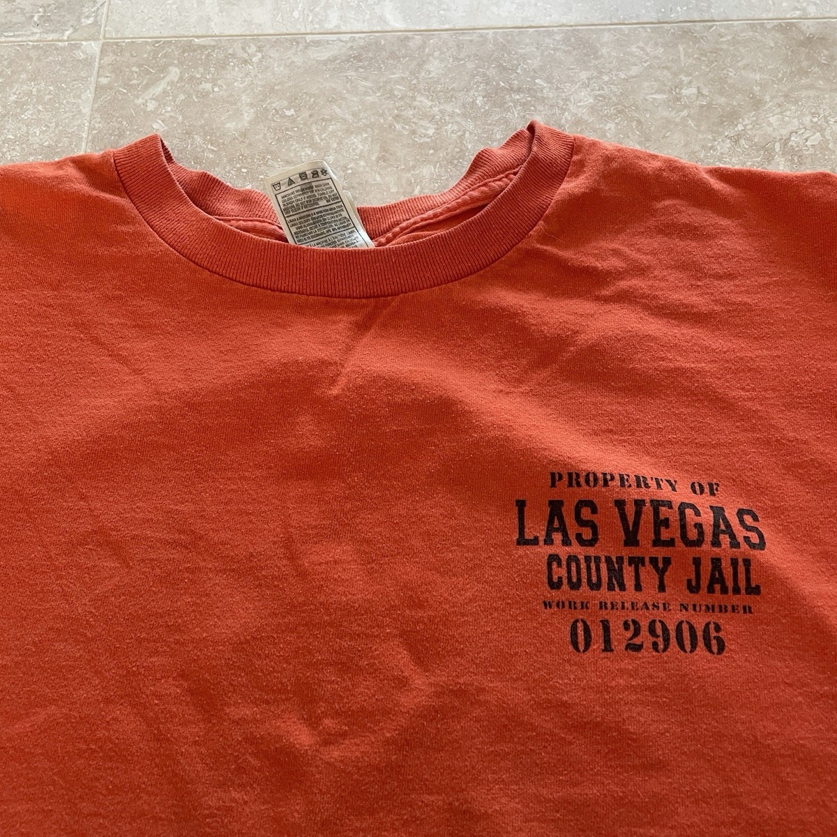 Vintage 90's Property Of Las Vegas County Jail T-Shirt Men's XL