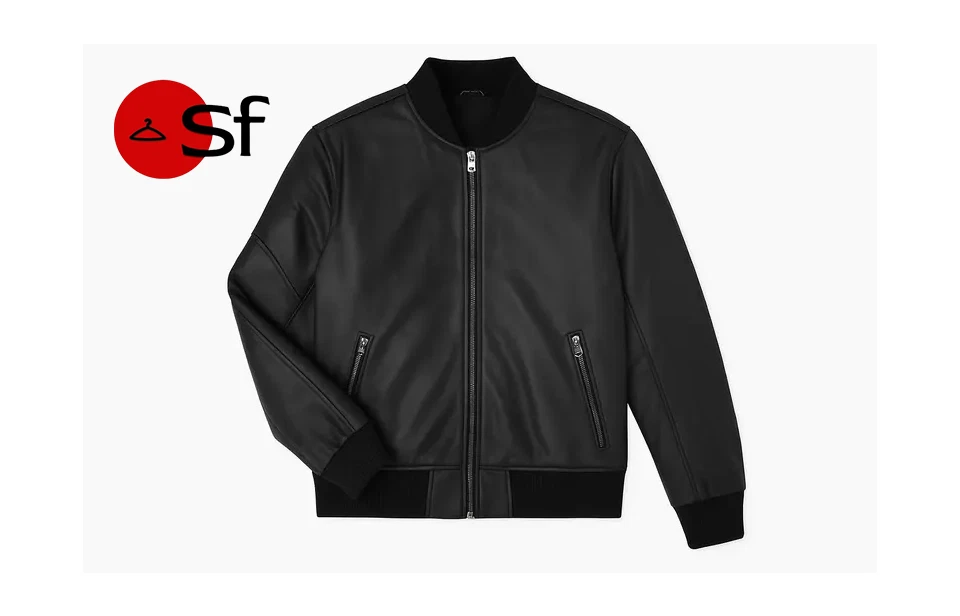 Men’s Black Genuine Leather Bomber Biker Jacket–Motorcycle Streetwear Jacket