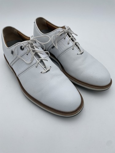 FootJoy Dryjoys Premiere Packard 9.5 Men White Golf Shoes 53908