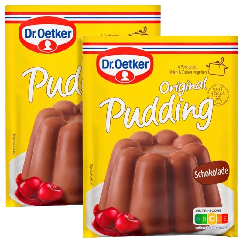 Оригинальный пудинг быстрого приготовления Dr Oetker со вкусом шоколада - 2 шт- 2090₽