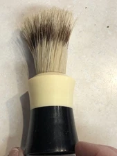 "Ever-Ready Sterilized 100T" Black and Cream Handle Shaving Brush