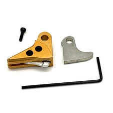 Sj Precision Parts Gold / Silver 6061 Aluminum Glock 19 17 Flat Trigger Shoe V3