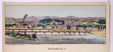1860s CIVIL WAR ILLUSTRATED LETTER SHEET / STATIONERY HARRISBURG PENNSYLVANIA