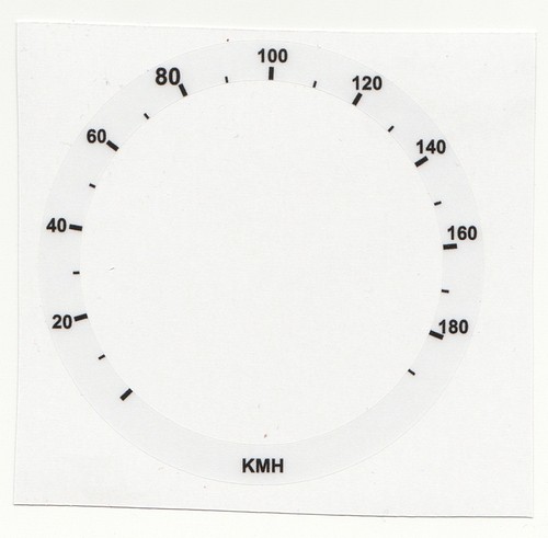 Harley speedometer recalibration sticker mph to kmph # 2123 - Picture 2 of 2