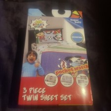 Ryan s World Kids Bedding Super Soft Microfiber Sheet Set 3 Piece Twin Size. New