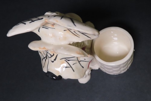 Vintage Porcelain Terrier Dog Toothpick Holder Trinket / Cactus Dish Japan 5" - Picture 5 of 13