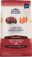 Limited Ingredient Adult Grain-Free Dry Dog Food, Potato  Bison Recipe,4 Pound