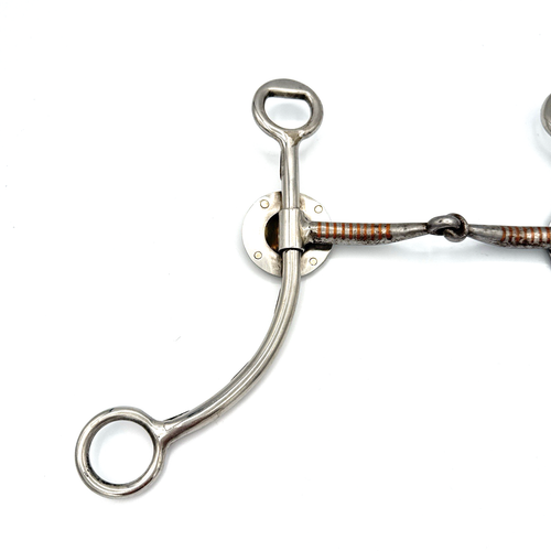 Western Horse Mouth Snaffle Curb Bit Floral Silver Overlay Equestrian Show - Picture 9 of 11