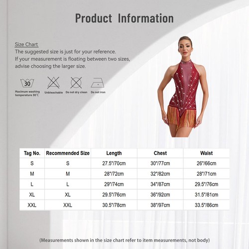 Womens Sparkly Latin Dance Leotard Dress Samba Tango Ballroom Dance Costume - Picture 49 of 140