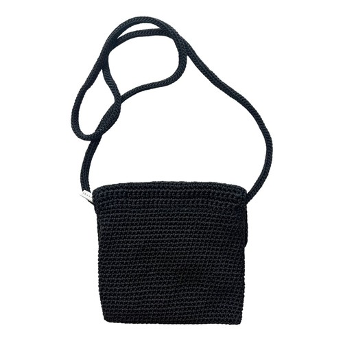 The SAK Small Black Square Crochet Woven Crossbody Zip Pocket Pouch Purse - Bild 2 von 7