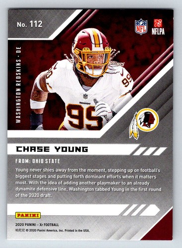 2020 Panini XR Blue #112 Chase Young \199 (ref 192465) - Picture 2 of 2
