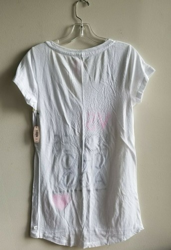 Camiseta gráfica embellecida de Victoria's Secret, mezcla de algodón, blanca, talla M, nueva con etiquetas - Imagen 7 de 7