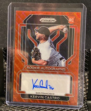 Kervin Castro 2022 Prizm Rookie Auto Red Wave #15/75 - Giants
