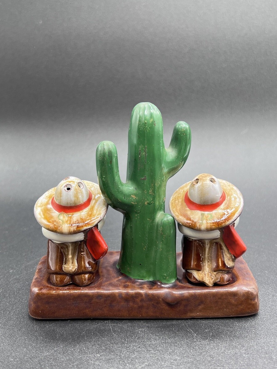 Mexican salt＆pepper Vintage Salt and Pepper Shakers Sombrero Siesta, Colorful