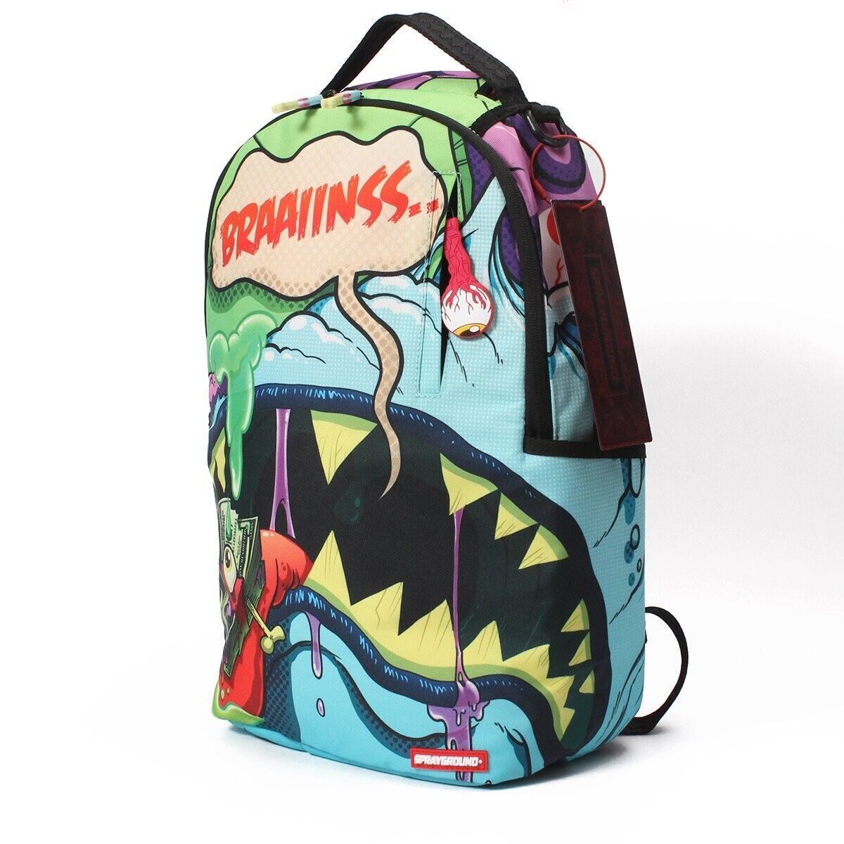 SPRAYGROUND Backpack Blue Zombie Sharkmouth Laptop Tablet