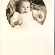 ID'd c1910s Baby Boy Girl? RPPC Real Photo Postcard Marian Genevieve Bishop A122