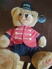 NWT FAO Schwarz Soldier Anniversary Bear Plush 10 inch