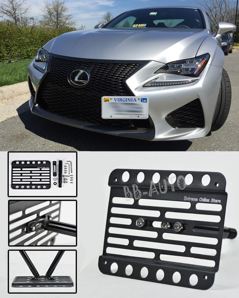 For 15-Up Lexus RC F Front Bumper RCF Tow Hook License Plate
