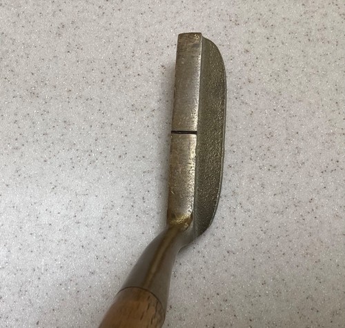 Vintage Otey Crisman 35” Hickory Wood Shaft Right Hand Brass Putter - Picture 6 of 11