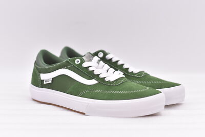 Men's Vans Gilbert Crockett Suede Popcush Skate Shoes Green & White, Size 8