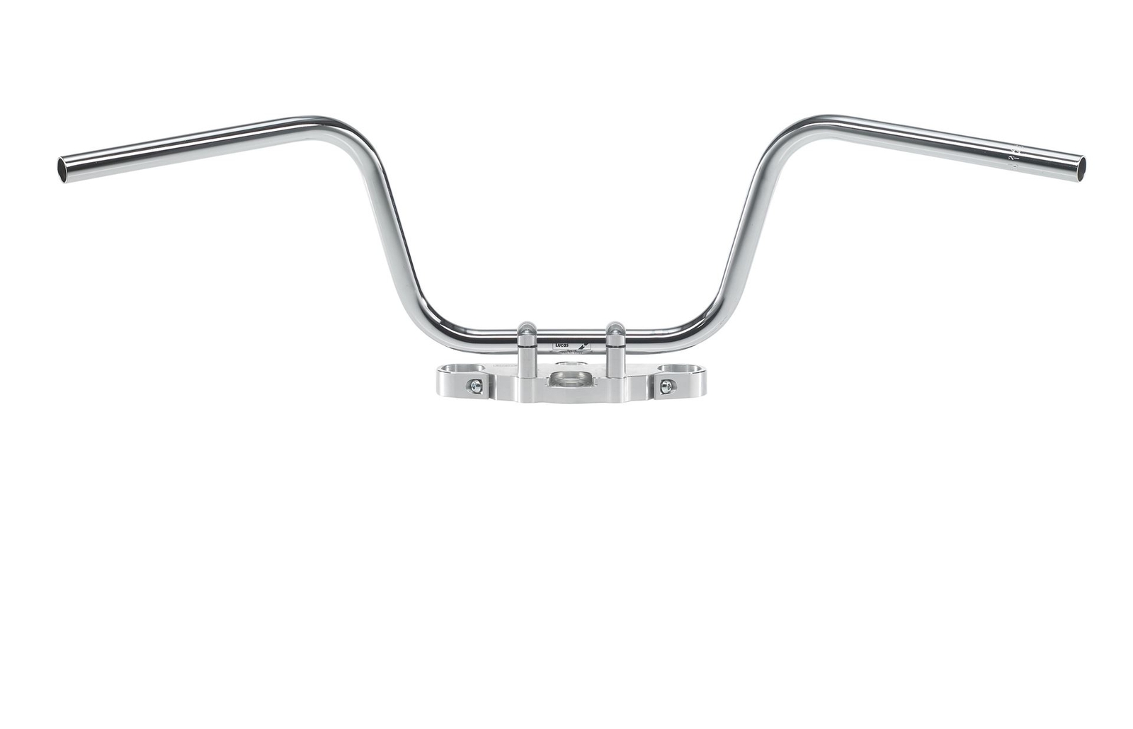 Guidon acier 25mm chrome poli haut cintre finition miroir haut de gamme
