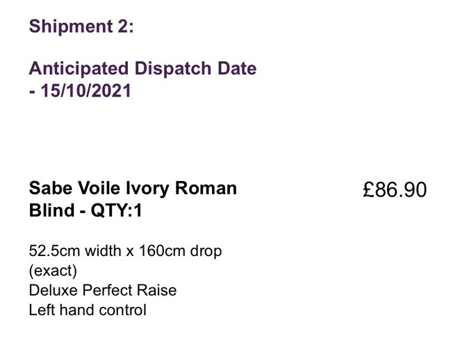 Blinds 2 Go Sheer Roman Blind eBay