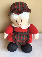 Vintage 1994 Gibson Greeting Christmas Mrs Claus Plush Stuffed Animal Toy 11"H