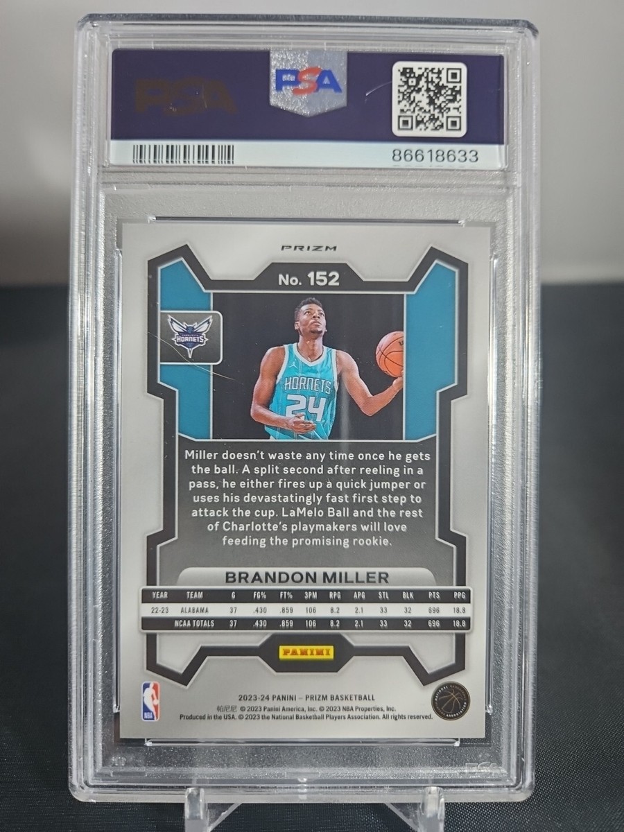 2023 Panini Prizm CRACKED ICE BRANDON MILLER PSA 10 RC Rookie
