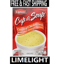 SOUP SECRETS Lipton Instant Soup Cream of Chicken 4 Count For a Warm Cup of Soup