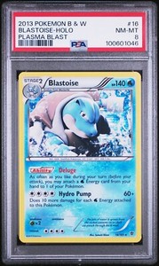 PSA 8 BLASTOISE HOLO #16 Pokemon B&W Plasma Blast 2013. POP 81
