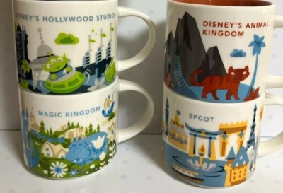 Disney Magic Animal Kingdom EPCOT Hollywood Starbucks Tasse 14oz You Are Here