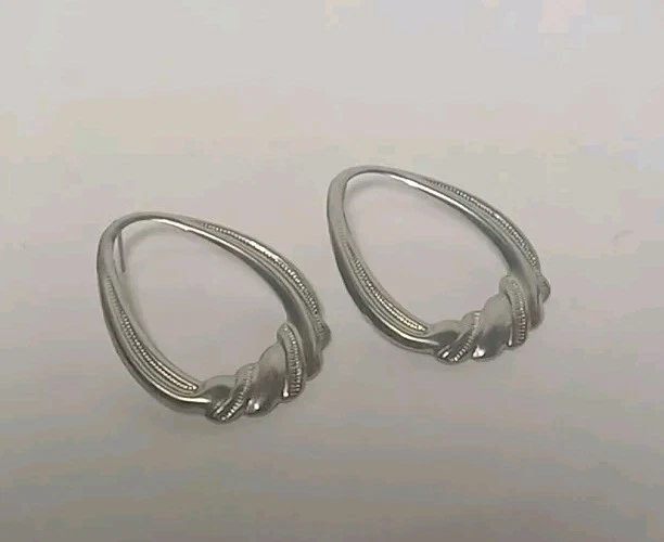 Sterling Silver Twisted Hoop Earrings - Image 2 of 3