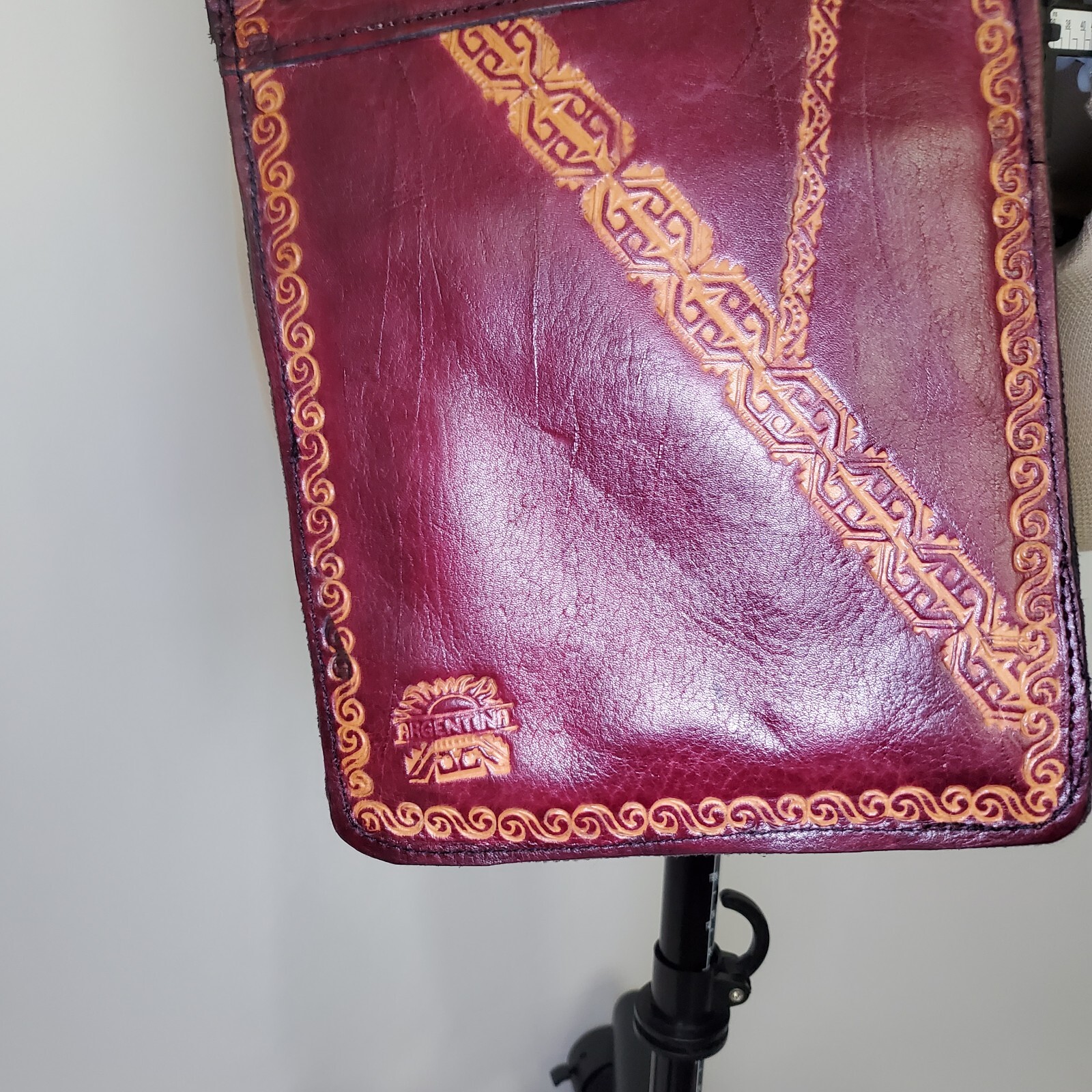 Handmade Crossbody Bag Women's Small Burgundy Lea… - image 9