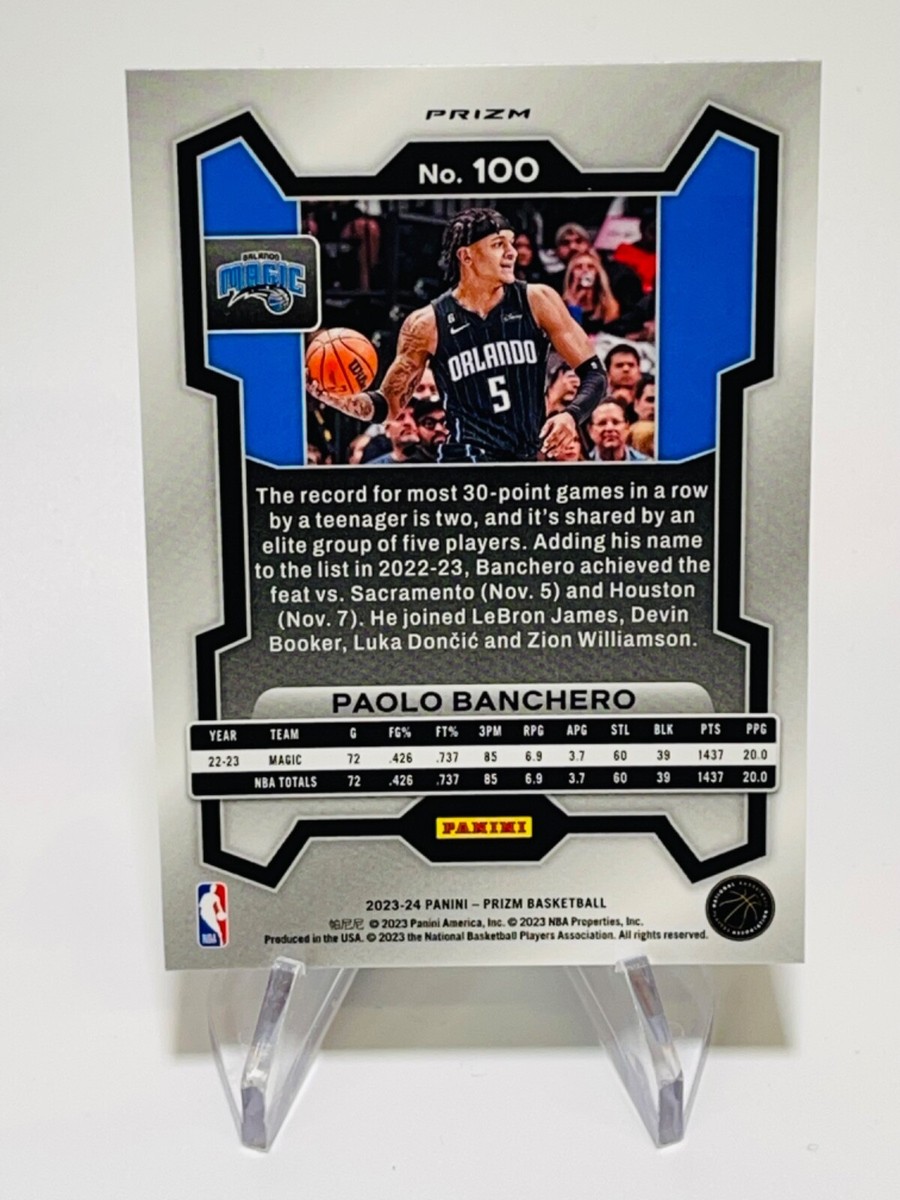 PAOLO BANCHERO 2023-24 Panini Prizm SILVER PRIZM #100 | eBay