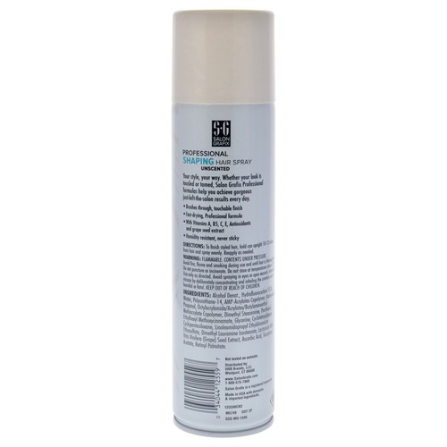 Shaping Hair Spray - Super Hold Unscented by Salon Grafix for Unisex - 10 oz - Picture 3 of 3