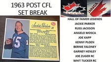 1963 POST  CFL 🇨🇦FOOTBALL🏈 SET BREAK-LO GRADE - U PICK SINGLES-JACKSON, MOSCA