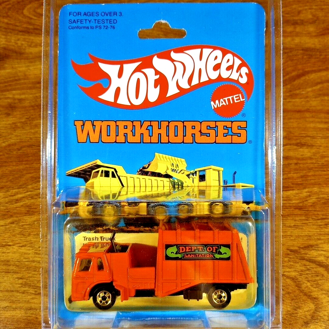 HotWheels TRASH TRUCK ホットウィール　ヴィンテージ 鬼レア Vintage Hot Wheels Workhorses Trash Truck Orange BW Blackwall