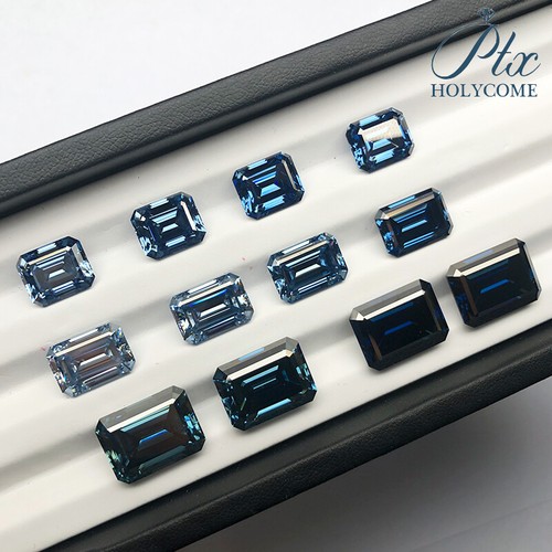 Baguette Lose Moissanit Blue SmaragdSchliff VVS1 Smaragd Blau Edelstein mit GRA - Bild 5 von 16
