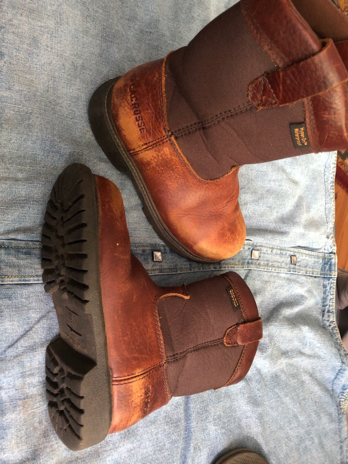 Boys Youth 1 M LACROSSE Brown Leather 