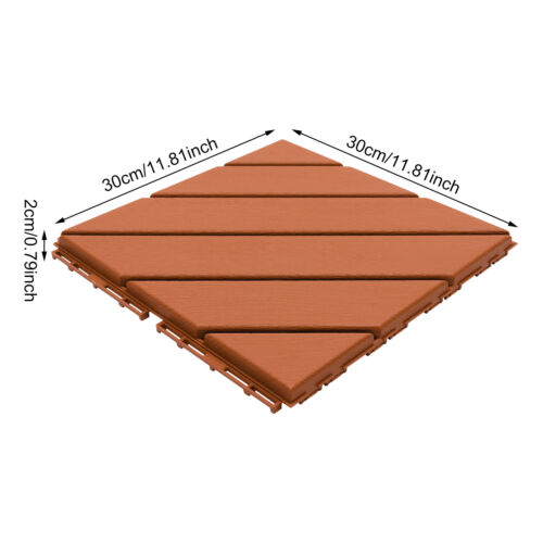 36 Stck. Terrassenfliese ineinandergreifende Holzboden Pflastersteine Fliesen Outdoor 12 Zoll x 12 Zoll - Bild 15 von 44