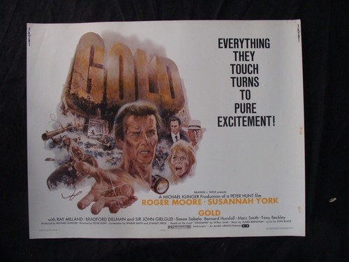 GOLD movie poster ROGER MOORE SUSANNAH YORK 1/2sheet 1974 - Picture 10 of 10