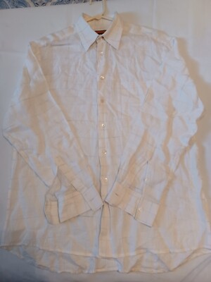 BULLOCK & JONES Men s 100% Linen Button Long Sleeve Shirt Medium San Francisco