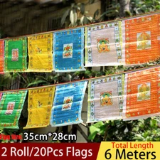 Tibetan Buddhist Prayer Flags 20Pcs Outdoor Meditation Traditional 11x14 inches