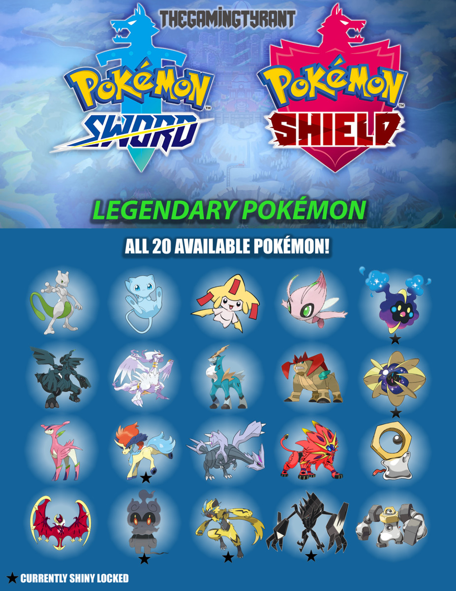 POKEMON SWORD SHIELD ULTIMATE - ALL LEGENDARY POKEMON LOCATIONS 