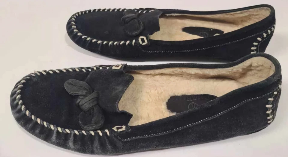Mocasines mocasines de gamuza negros forrados de piel sintética talla 10 Cole Haan para mujer Foto 2 de 4