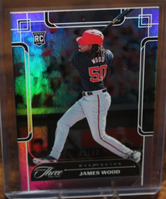 James Wood RC 24 Panini Three and Two Base Holo Silver /49 Washington Nationals