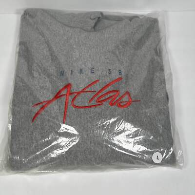 Atlas x Nike SB Lost at Sea Logo Pullover Sweatshirt Grey VTG - Men's Size Large