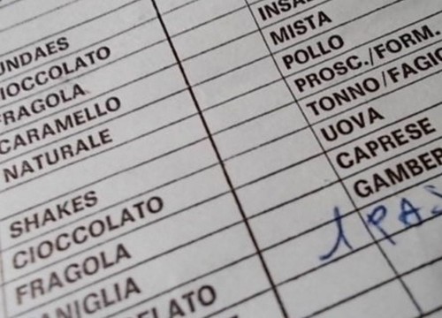 McDONALDS 1980s ITALIAN McDonalds Menu Order Docket - Vintage ❤️ - Picture 2 of 2
